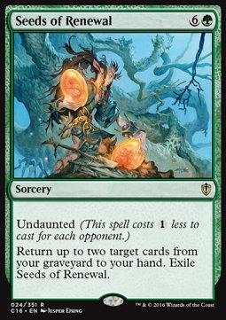 Seeds of Renewal - Commander 2016 (Rare) [C16-24]