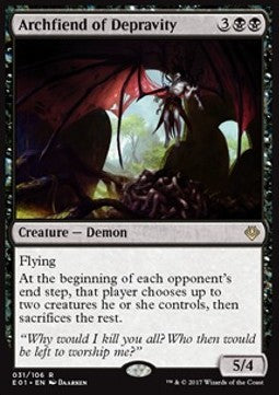Archfiend of Depravity - Archenemy: Nicol Bolas (Rare) [E01-31]