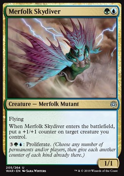 Merfolk Skydiver - War of the Spark (Uncommon) [WAR-205]