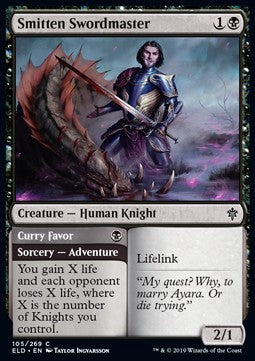 Smitten Swordmaster // Curry Favor - Throne of Eldraine (Common) [ELD-105]