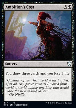 Ambition's Cost - Commander: Kaldheim (Uncommon) [KHC-47]