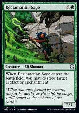 Reclamation Sage - Commander: Kaldheim (Uncommon) [KHC-72]
