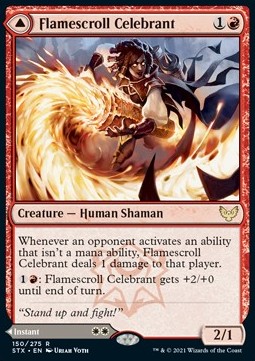Flamescroll Celebrant // Revel in Silence - Strixhaven: School of Mages (Rare) [STX-150]