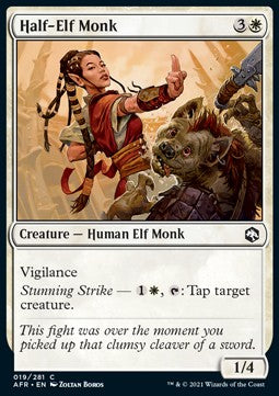 Half-Elf Monk - Adventures in the Forgotten Realms (Common) [AFR-19]