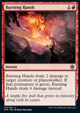 Burning Hands - Adventures in the Forgotten Realms (Uncommon) [AFR-135]