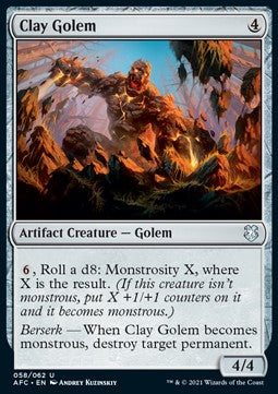 Clay Golem - Commander: Adventures in the Forgotten Realms (Uncommon) [AFC-58]