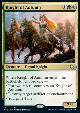 Knight of Autumn - Commander: Adventures in the Forgotten Realms (Rare) [AFC-187]