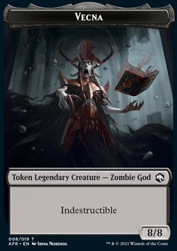 Vecna Token (Black 8/8) - Adventures in the Forgotten Realms: Extras (Token) [XAFR-T08]
