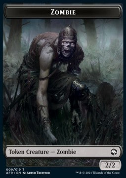 Zombie Token (Black 2/2) - Adventures in the Forgotten Realms: Extras (Token) [XAFR-T09]