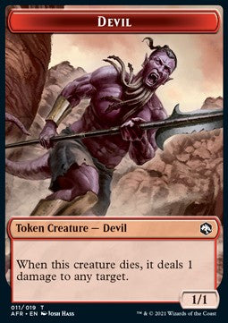 Devil Token (Red 1/1) - Adventures in the Forgotten Realms: Extras (Token) [XAFR-T11]