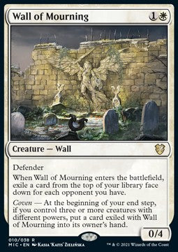 Wall of Mourning (V.1) - Commander: Innistrad: Midnight Hunt (Rare) [MIC-10]
