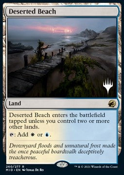 Deserted Beach (V.2) - Innistrad: Midnight Hunt: Promos (Rare) [PMID-260]