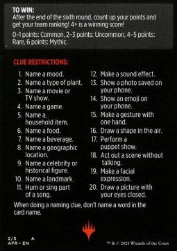 Magic Minigame: Totally Lost in Translation - Adventures in the Forgotten Realms: Extras (Tip Card) [XAFR-A2]