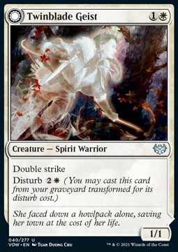 Twinblade Geist // Twinblade Invocation - Innistrad: Crimson Vow (Uncommon) [VOW-40]