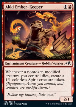 Akki Ember-Keeper - Kamigawa: Neon Dynasty (Common) [NEO-130]