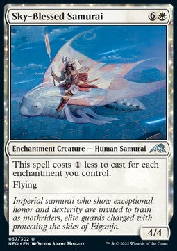 Sky-Blessed Samurai - Kamigawa: Neon Dynasty (Uncommon) [NEO-37]