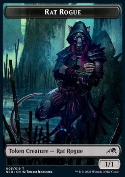 Rat Rogue Token (Black 1/1) - Kamigawa: Neon Dynasty: Extras (Token) [XNEO-T05]