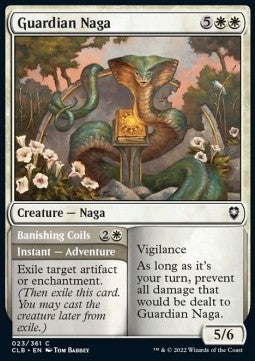 Guardian Naga // Banishing Coils - Commander Legends: Battle for Baldur's Gate (Common) [CLB-23]