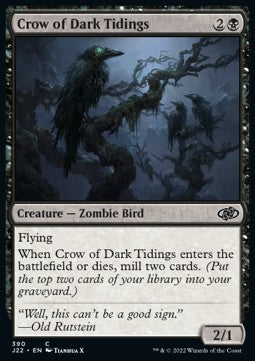 Crow of Dark Tidings - Jumpstart 2022 (Common) [J22-390]