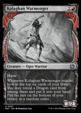 Kolaghan Warmonger (V.1) - March of the Machine: The Aftermath: Extras (Uncommon) [XMAT-67]