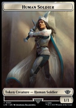 Human Soldier Token (W 1/1) // Food Token (V.1) - The Lord of the Rings: Tales of Middle-earth: Extras (Token) [XLTR-T 1/9]