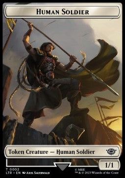Human Soldier Token (W 1/1) // Food Token (V.5) - The Lord of the Rings: Tales of Middle-earth: Extras (Token) [XLTR-T 2/10]