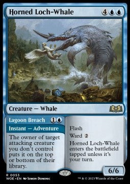 Horned Loch-Whale // Lagoon Breach - Wilds of Eldraine (Rare) [WOE-53]