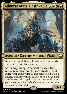 Admiral Brass, Unsinkable - Commander: The Lost Caverns of Ixalan (Mythic) [LCC-1]