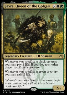 Savra, Queen of the Golgari - Ravnica Remastered (Rare) [RVR-218]
