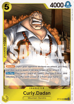 Curly.Dadan (ST13-006) (V.1) - Ultra Deck: The Three Brothers (Common) [ST-13-006]