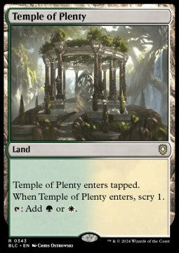 Temple of Plenty - Commander: Bloomburrow (Rare) [BLC-343]