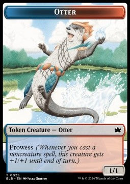 Otter Token (Blue and Red 1/1) - Bloomburrow: Tokens (Token) [TBLB-T25]