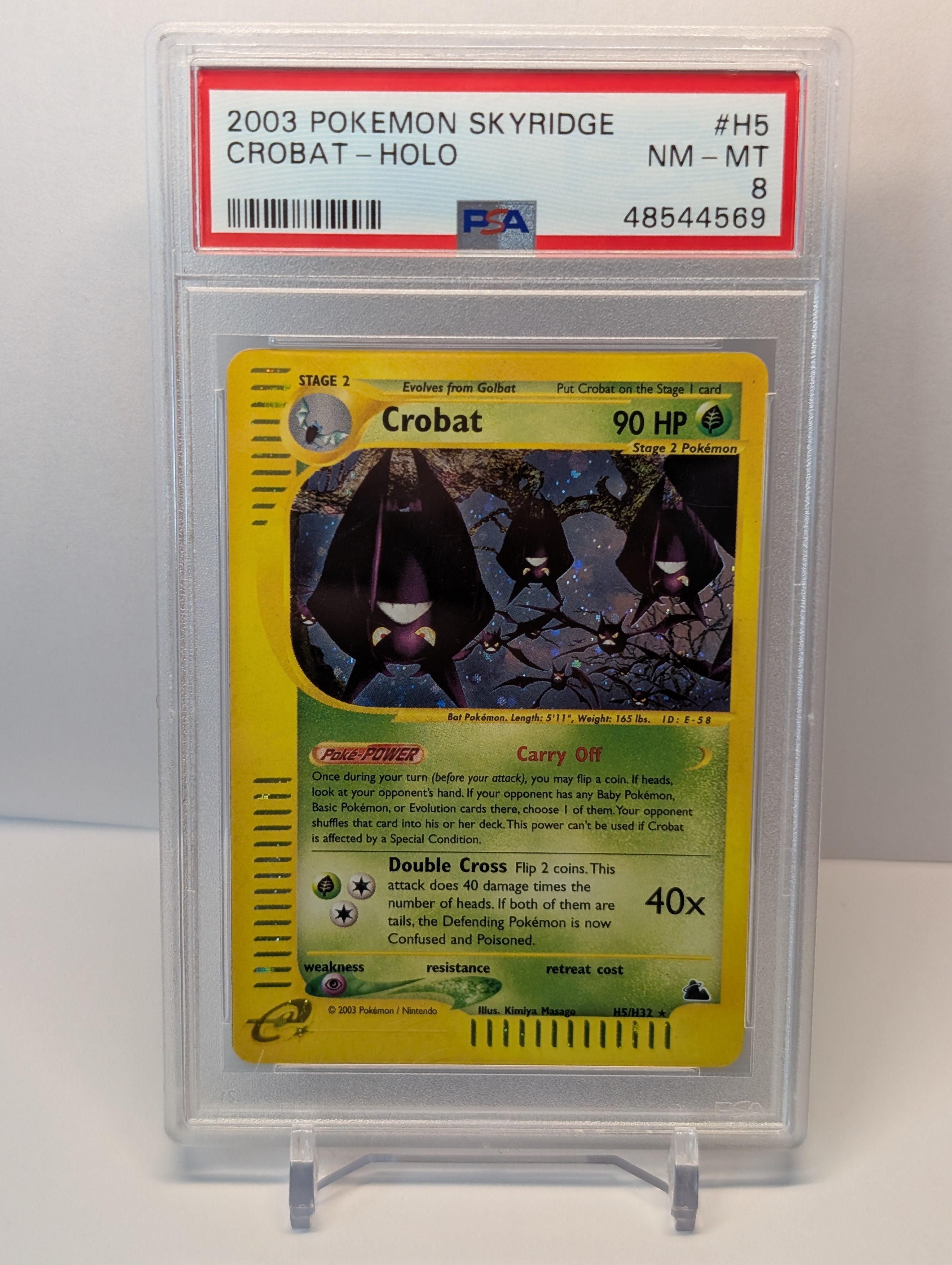 PSA 8 - Crobat - H5/H32 - Skyridge (Holo)