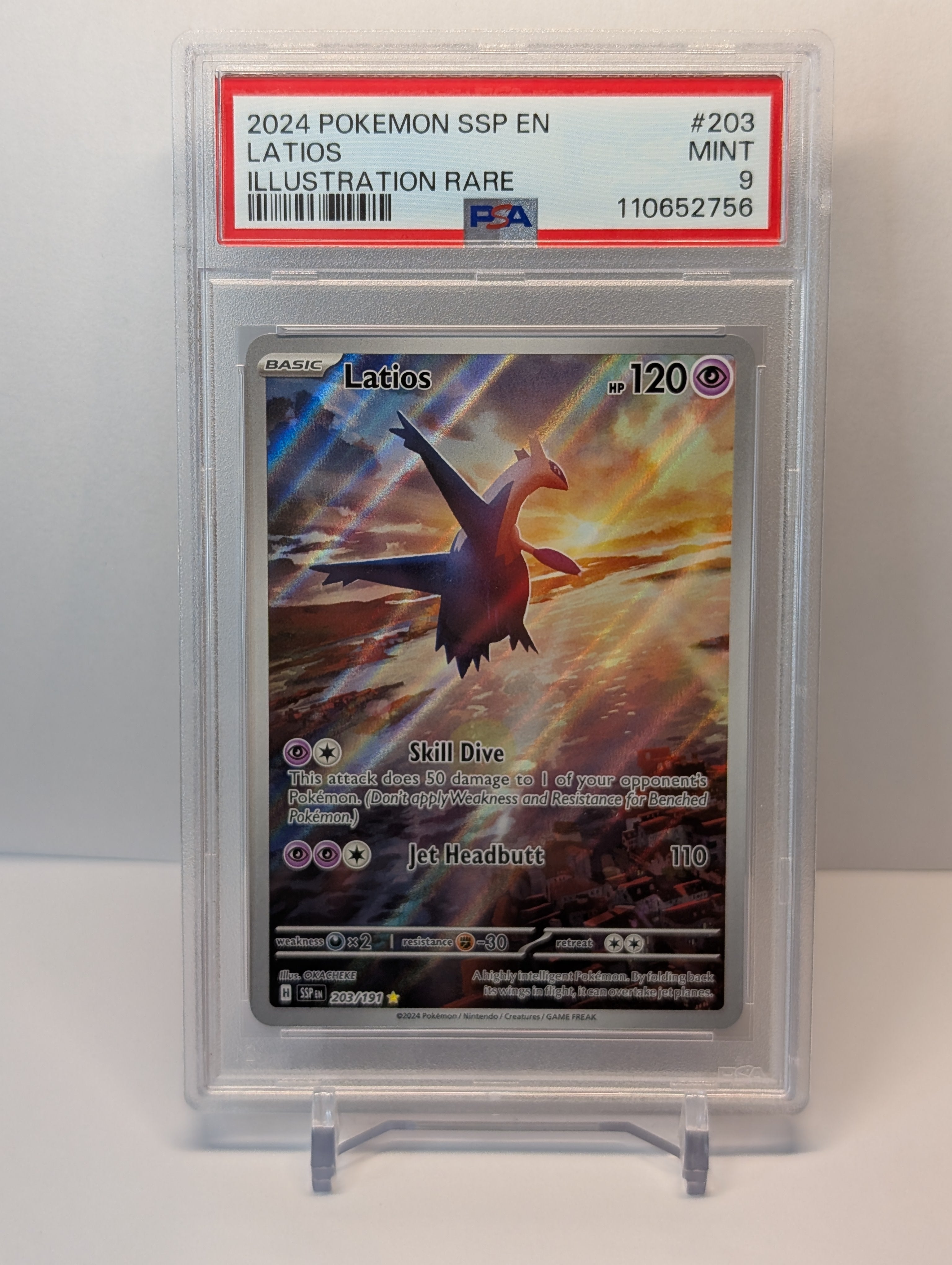 PSA 9 - Latios - 203/191 - Surging Sparks