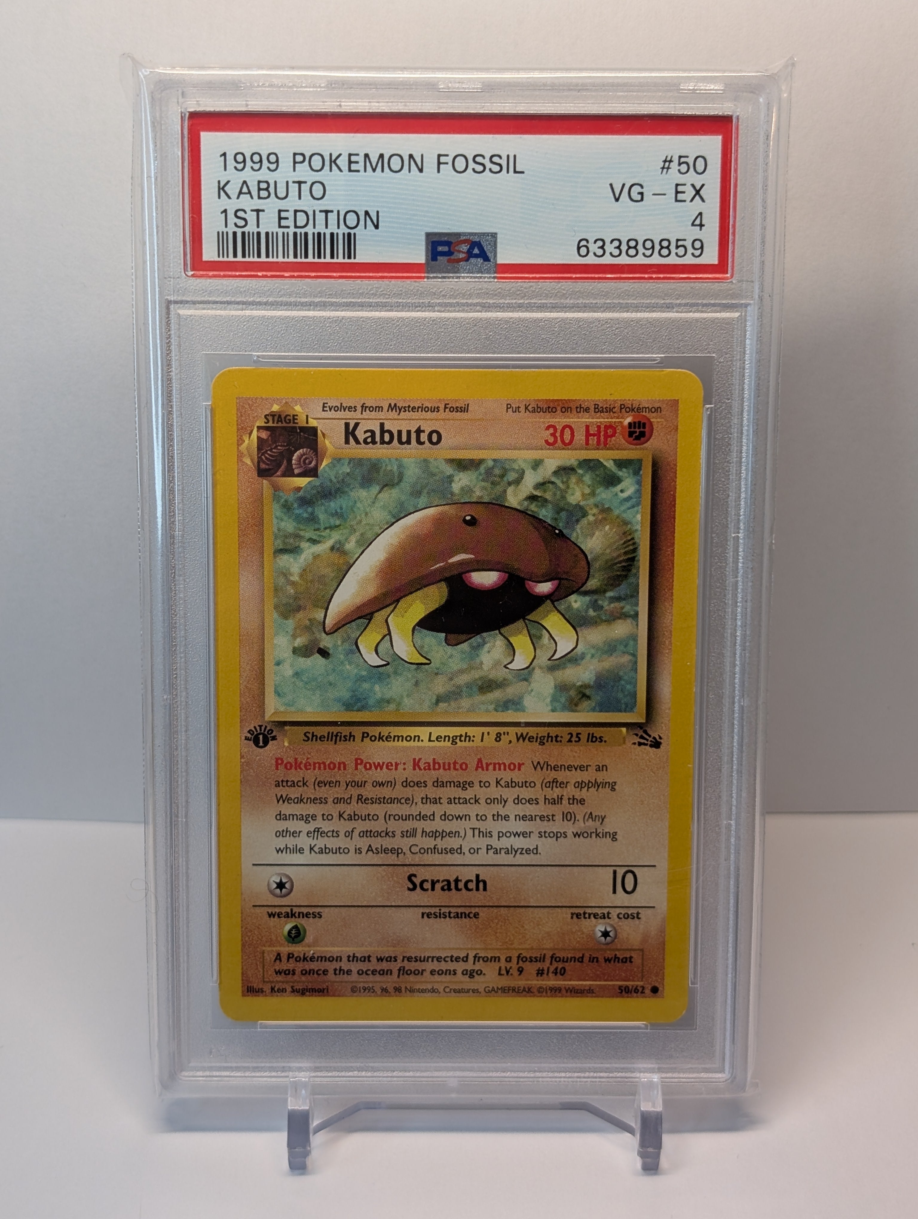 PSA 4 - Kabuto - 50/62 - Fossil (1st Edition)