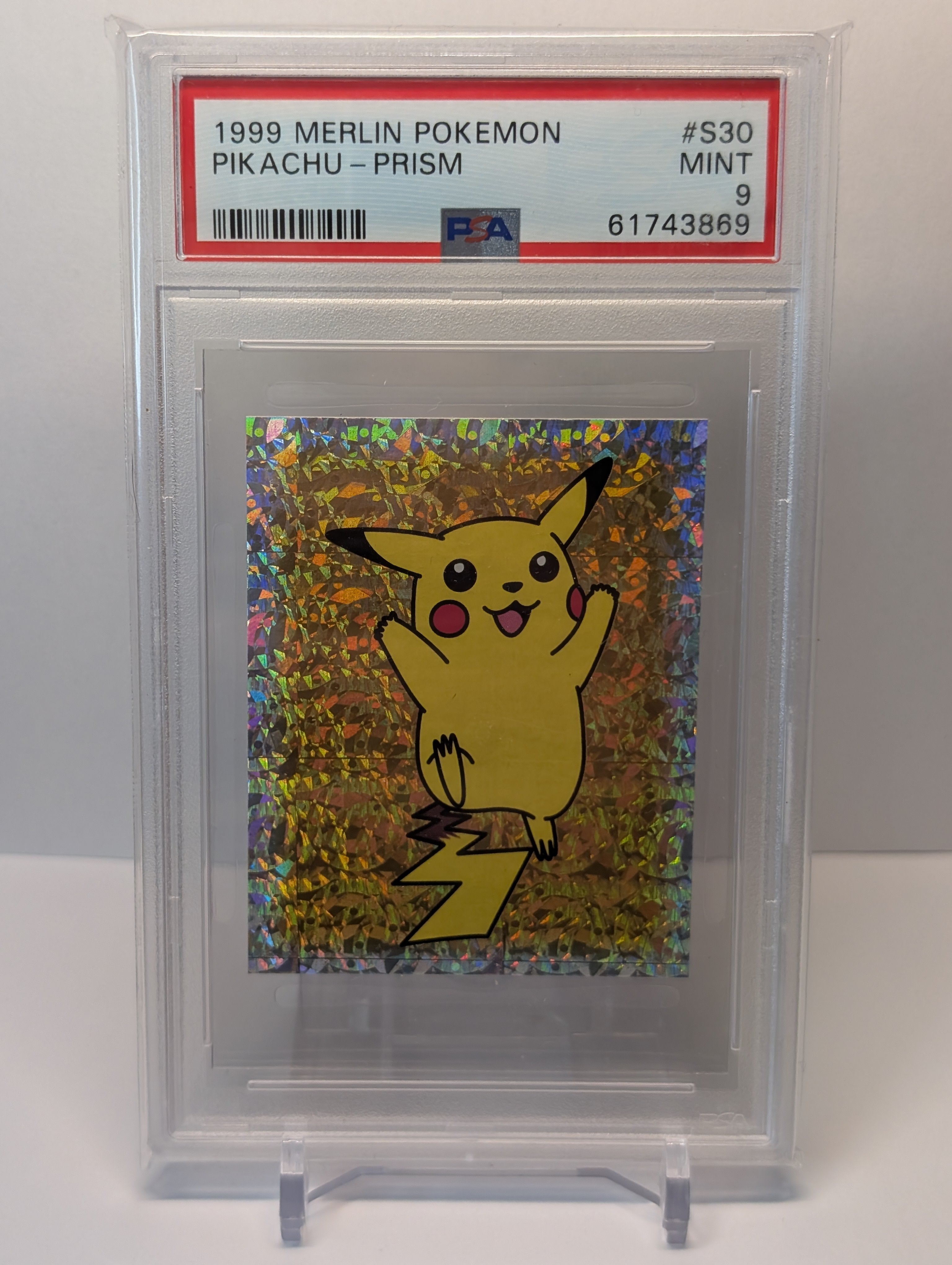 PSA 9 - Pikachu - S30 - Merlin (Prism)