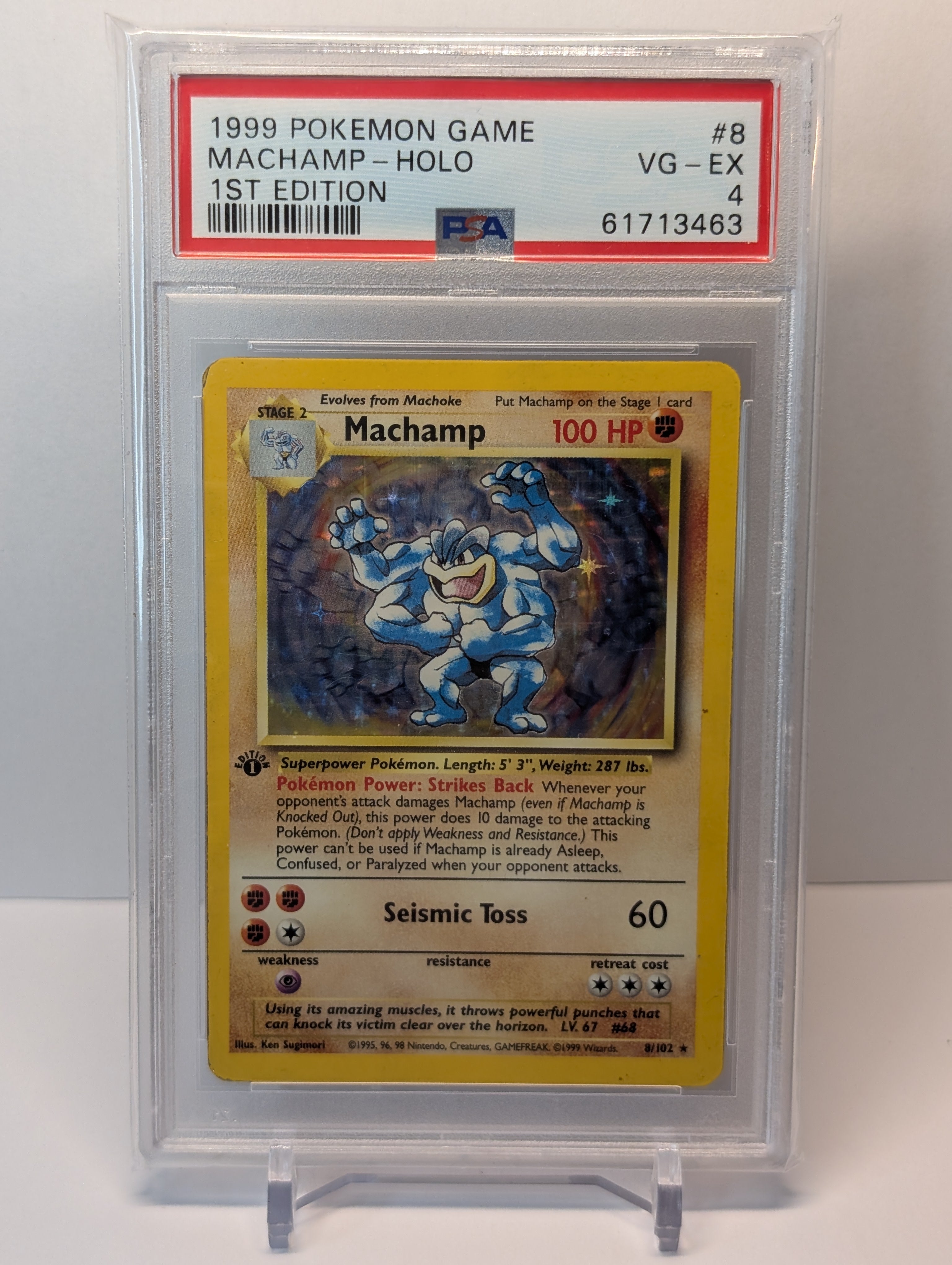 PSA 4 - Machamp - 8/102 - Base Set (1st Edition)