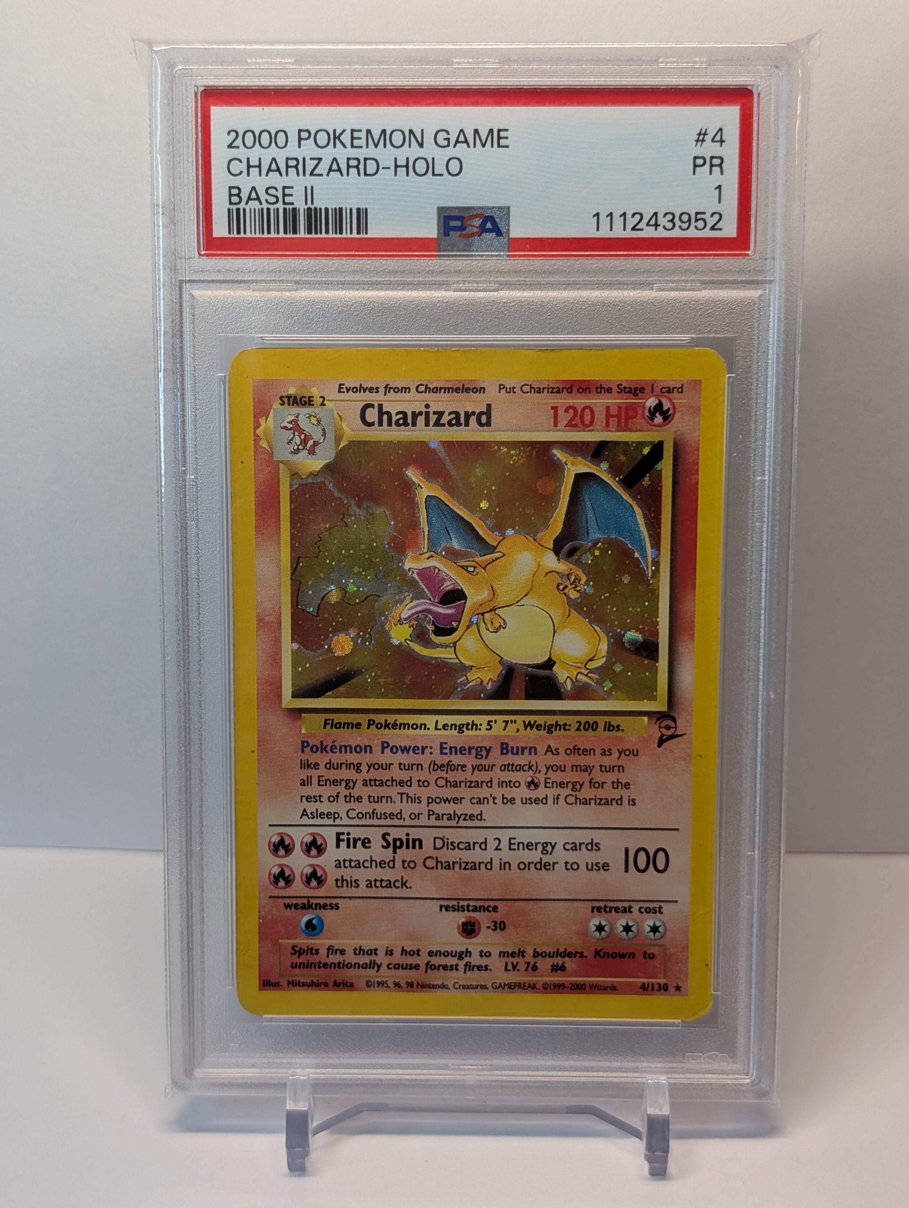 PSA 1 - Charizard - 4/130 - Base Set 2