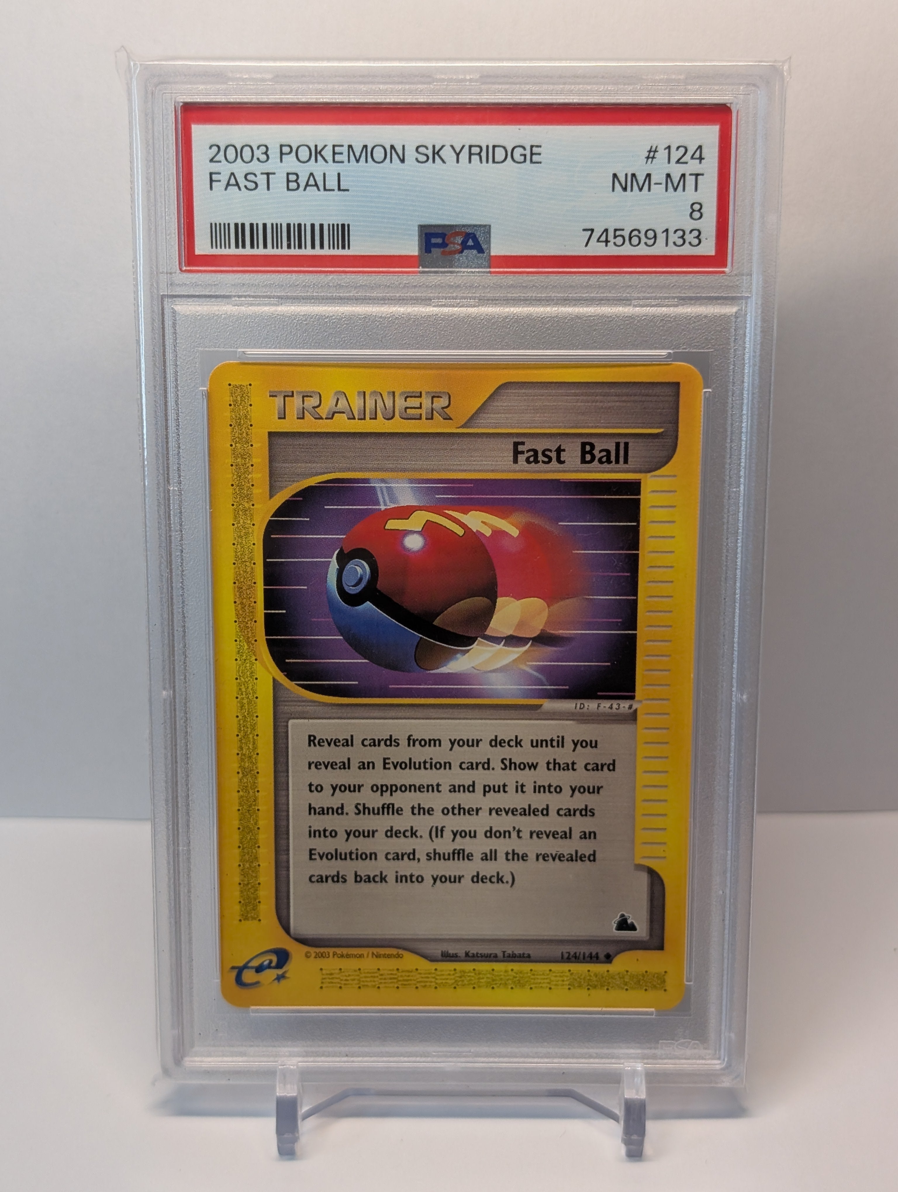 PSA 8 - Fast Ball - 124/144 - Skyridge