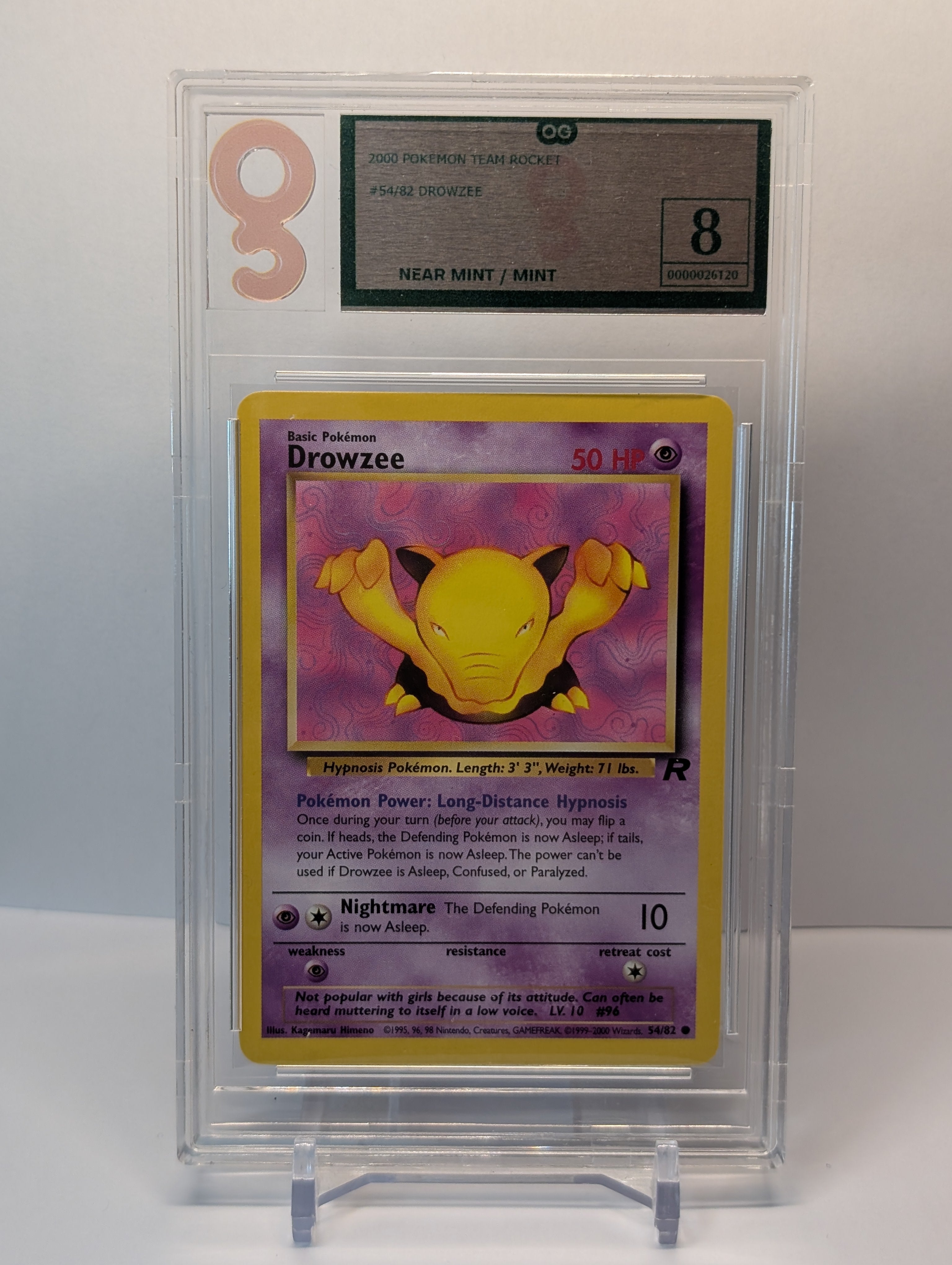 OG 8 - Drowzee - 54/82 - Team Rocket
