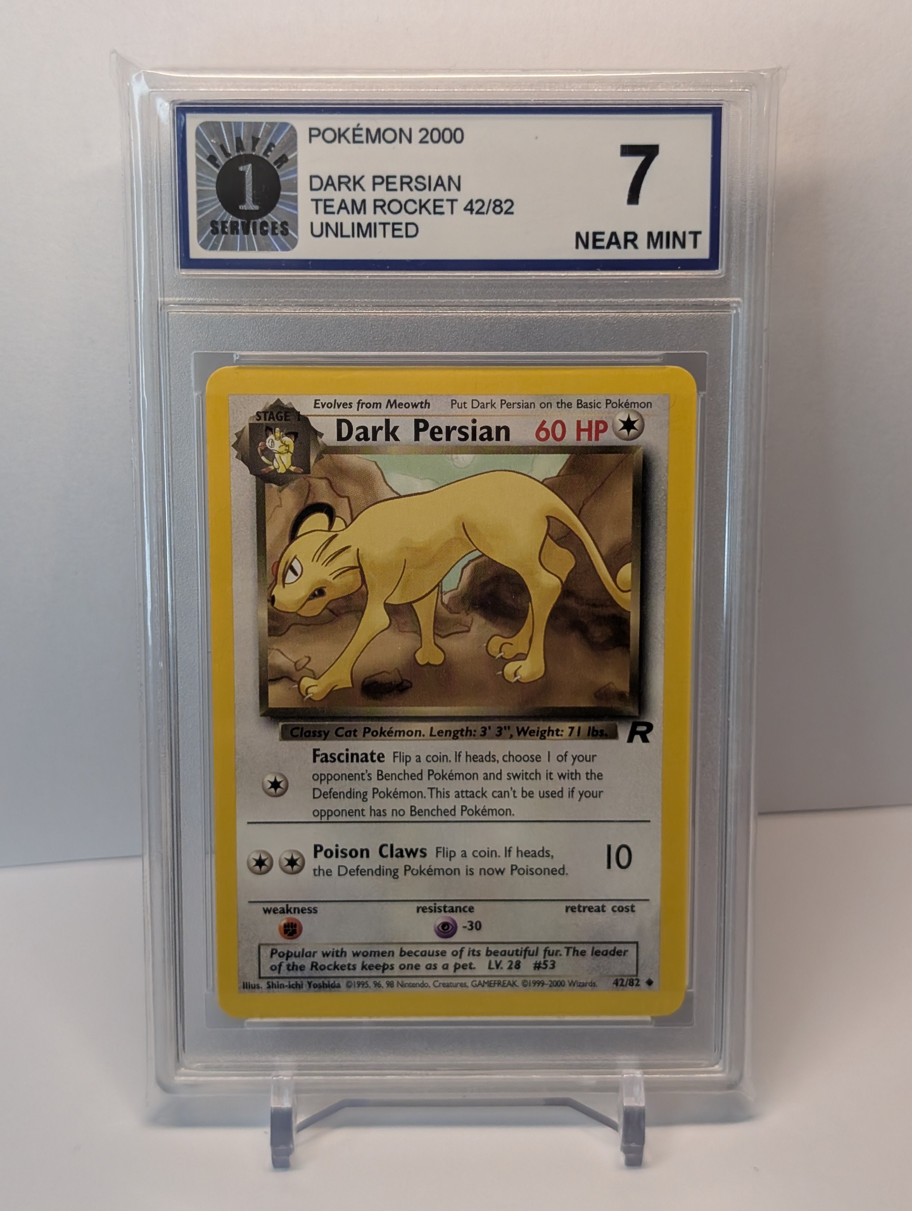 P1S 7 - Dark Persian - 42/82 - Team Rocket